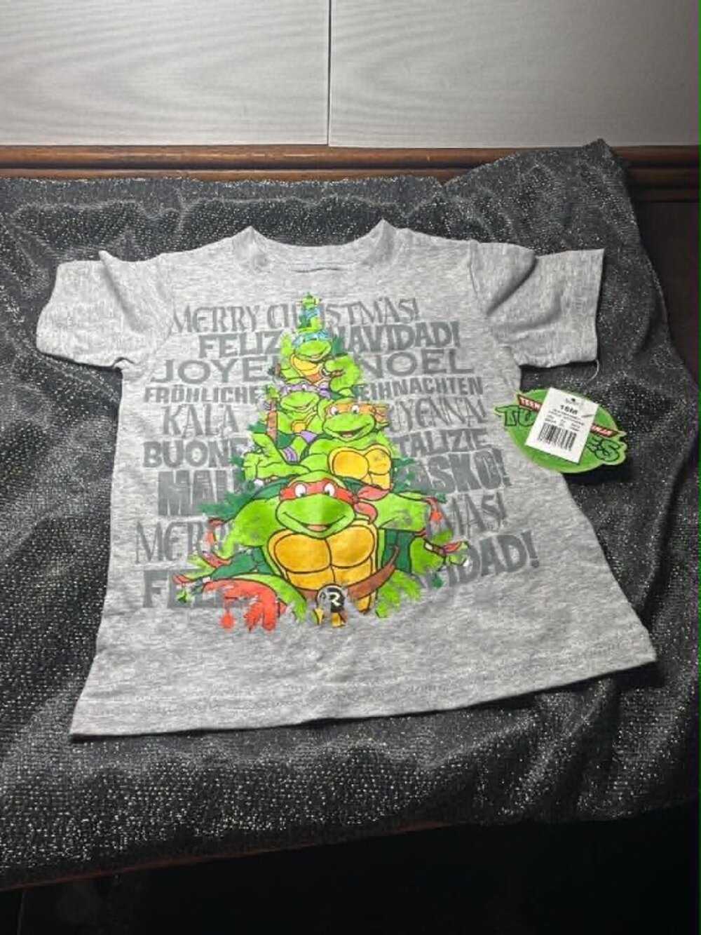 Teenage Mutant Ninja Turtles Christmas Shirt Boys 7/8 NWT